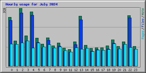 Hourly usage for July 2024