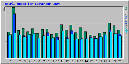 Hourly usage for September 2024