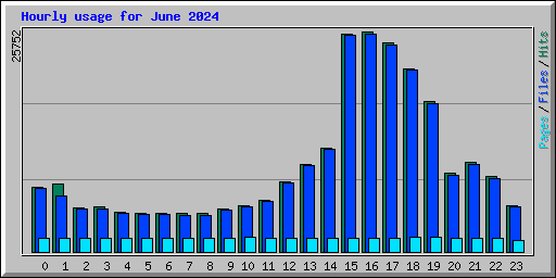 Hourly usage for June 2024